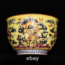 18c Pair of Chinese Antique Qing Thangka Enamelled Cloisonne Porcelain Cup