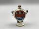 Antique Chinese Cloisonne Enamel Snuff Bottle With Cork Mini Hand Painted Signed