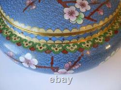 A Large Vintage Chinese Cloisonné Lidded Pot c1960
