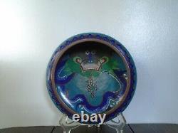 A Superb Cloisonne Five Toed Dragon Chasing the Flaming Pearl of Wisdom Bowl