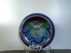 A Superb Cloisonne Five Toed Dragon Chasing the Flaming Pearl of Wisdom Bowl