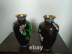 A Superb Pair of Cloisonne Vases