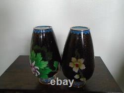 A Superb Pair of Cloisonne Vases
