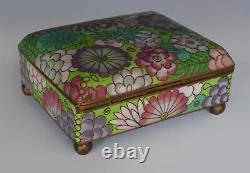 An Antique Chinese Gilt Decorated Cloisonne Box