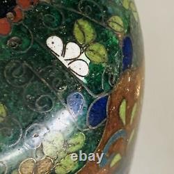 Antique 19th C Cloisonne Vase Chinese or Japanese