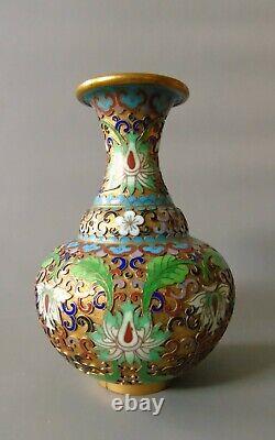 Antique Chinese Champleve Cloisonne Vase