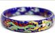 Antique Chinese Cloisonne Blue Yellow And Green Enamel Bracelet With Dragon
