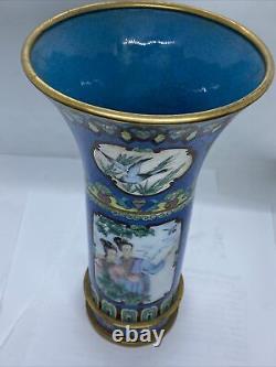 Antique Chinese Cloisonne Enamel Vase