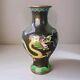 Antique Handmade Chinese Cloisonne Enamel Dragon Vase