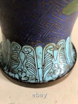 Antique Japanese Cloisonne Enamel Vase Meiji Period, LARGE 32.5cm
