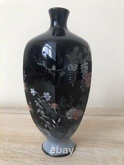 Antique Japanese Cloisonné Vase Flowers