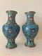 Antique (ca. 1900) Two Chinese Cloisonne Vases