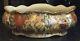 Antique /vintage Chinese Enamel Painted Gilded Scalloped, Foot Bath/planter