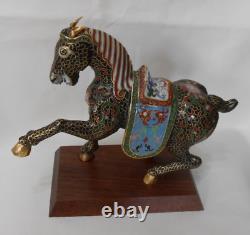 Beautiful vintage Cloisonne bronze Chinese Horse REDUCED BY 20%