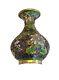 Chinese Cloisonne High Relief Openwork Small Collectible Brass Vase 3.5 Inches
