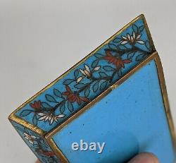 Chinese Antique Cloisonne Bird & Peony Dish c19th Fine Quality Qing