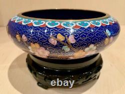 Chinese Cloisonne Bowl And Stand