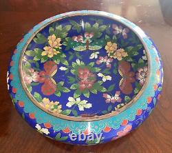 Cloisonné Signed Tongzhi Chinese Enamel Bowl Antique Insects