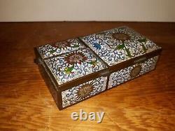Fine Antique Chinese Cloisonne Box Rare Form