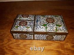 Fine Antique Chinese Cloisonne Box Rare Form