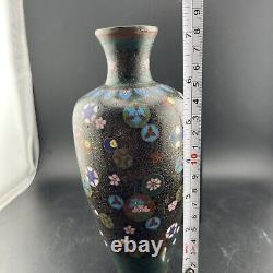 Rare Antique 19th C Japanese Enamel Cloisonné Meiji Period Small Vase 7