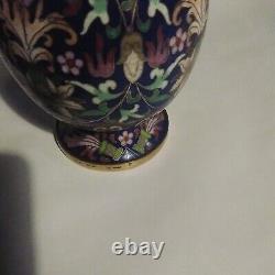 Stunning Pair Of Antique Chinese Cloisonné Vases Lots Of Colours