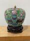Vintage Antique Chinese Cloisonne Miniature Jar / Vase With Auspicious Decoration