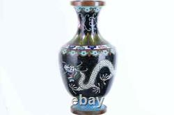 Vintage Chinese Republic Period Cloisonne Dragon Vase
