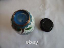 Vintage Miniature Vases x 8 Illustrating Stages of Cloisonne 8.5cm with Stand