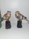 Vintage Pair Cloisonne Enamel Owls Y10