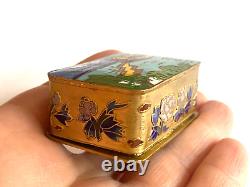 Boîte à tabac à priser en émail cloisonné en cuivre antique chinois fait main