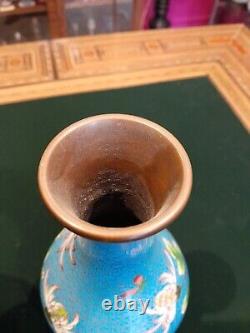 Paire de superbes vases cloisonné de la période Qing