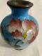 Rare Antique Japanese Ginbari Enamel Cloisonné Miniature Flower Vase Meiji Era<br/><br/>rareté Antique Japonaise Ginbari Émail Cloisonné Miniature Vase à Fleurs Époque Meiji