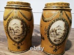 Une paire d'anciens boîtes à thé chinoises en cloisonné