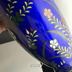 Vase Ginbari Cloisonné Bleu de 6,5 pouces