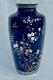 Vase Cloisonné Monté En Argent De La Période Meiji Japonaise Signé Extrêmement Fin