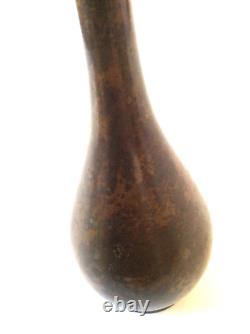 Vase en bronze japonais Murashido de petite taille en bon état
