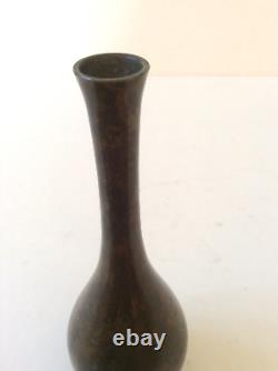 Vase en bronze japonais Murashido de petite taille en bon état