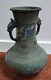 Vase En Cloisonné Ancien Chinois En Bronze Et émail Avec Grande Anse De Dragon : Urne Asiatique.