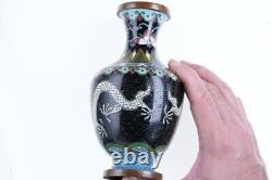 Vase en cloisonné de dragon de l'époque de la République chinoise
